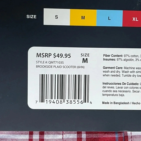 GAP Short Sleeve Button Down Shirt Mens Medium Red Plaid Stretch Casual NWT - Picture 4 of 6